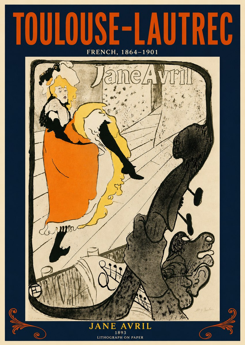 Toulouse-Lautrec Jane Avril II No4 - Poszter