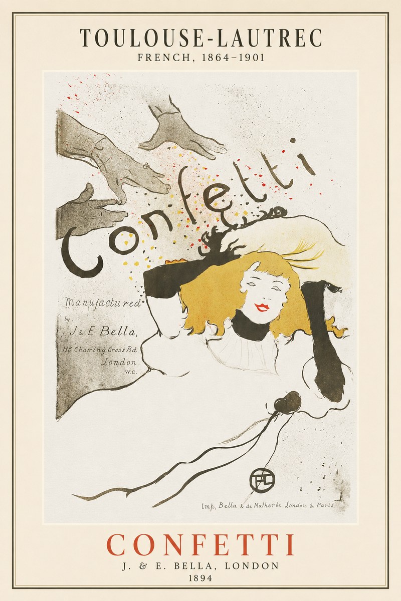 Toulouse-Lautrec Confetti No1 - Poszter
