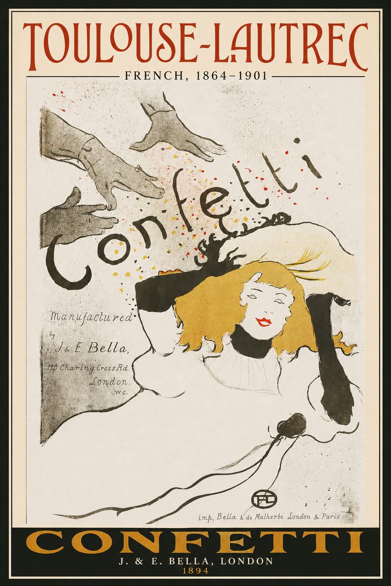 Toulouse-Lautrec Confetti No2 - Poszter