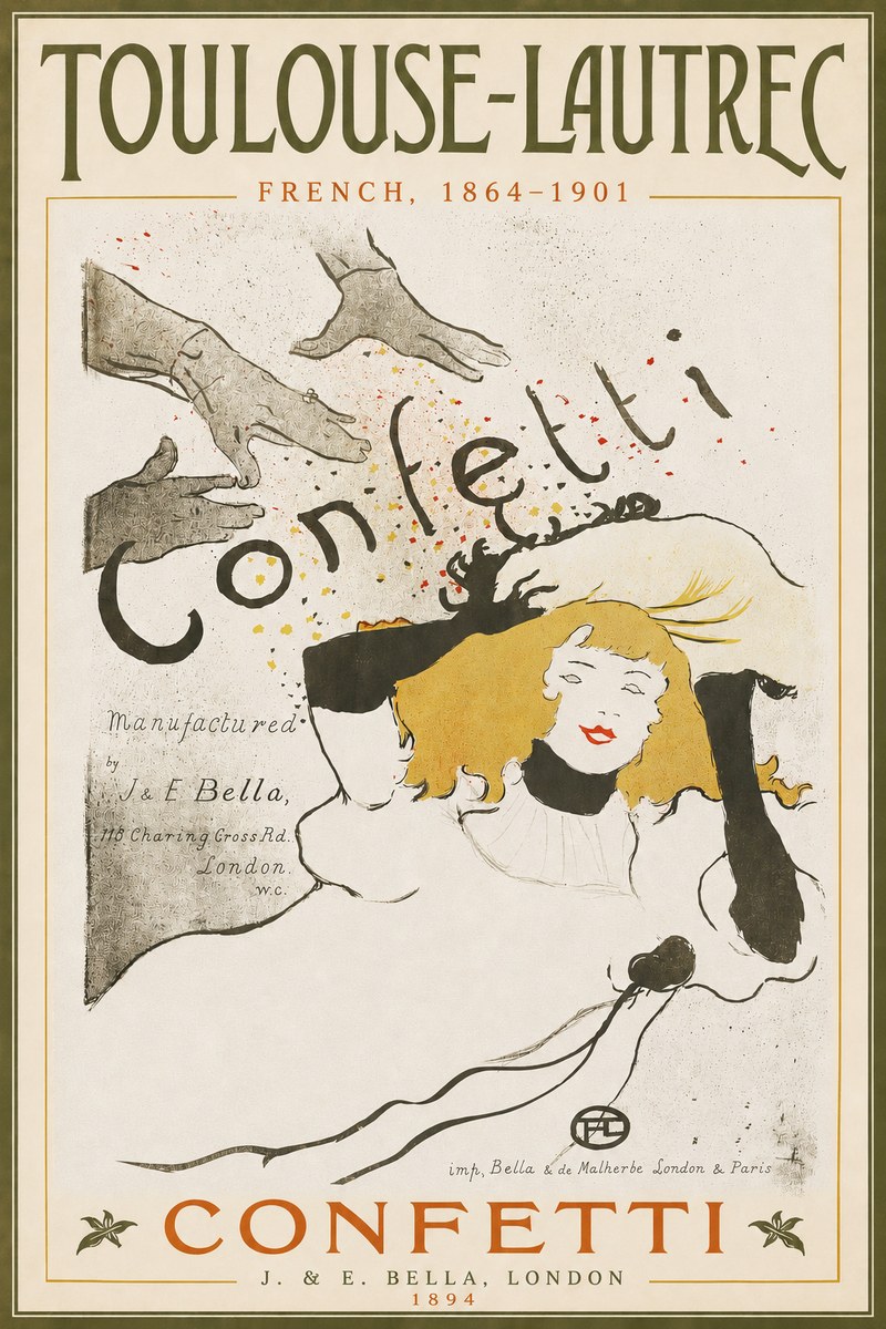 Toulouse-Lautrec Confetti No3 - Poszter