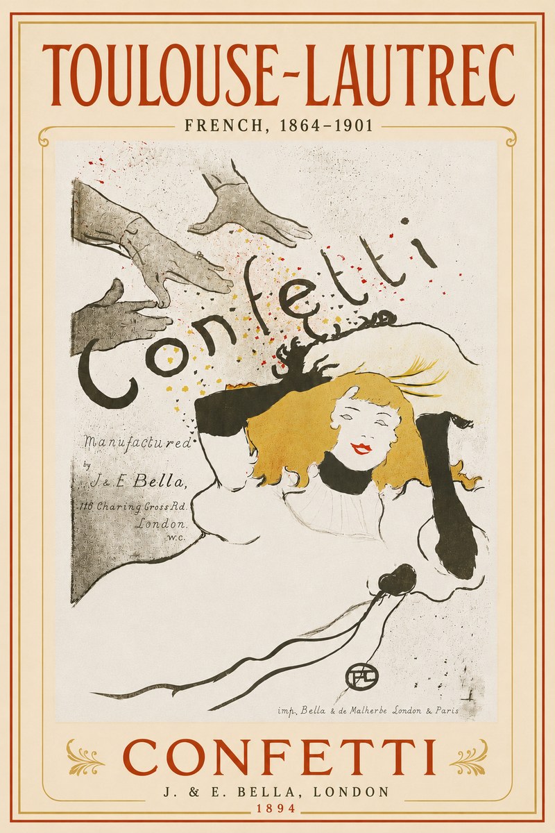 Toulouse-Lautrec Confetti No5 - Poszter
