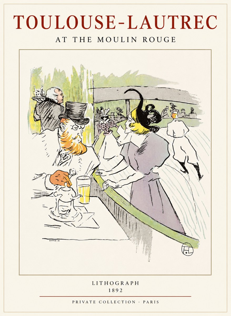 Toulouse-Lautrec At the Moulin Rouge XV No1 - Poszter