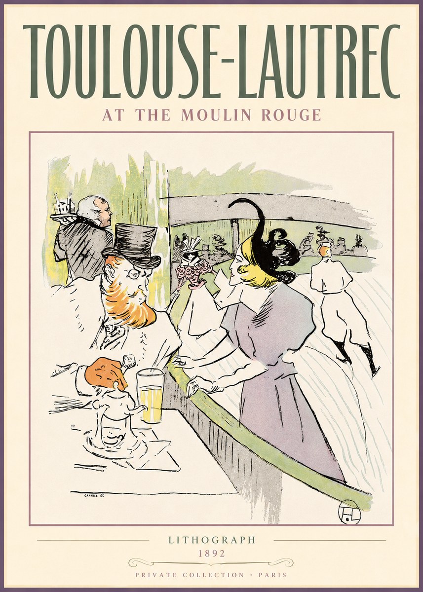Toulouse-Lautrec At the Moulin Rouge XV No3 - Poszter