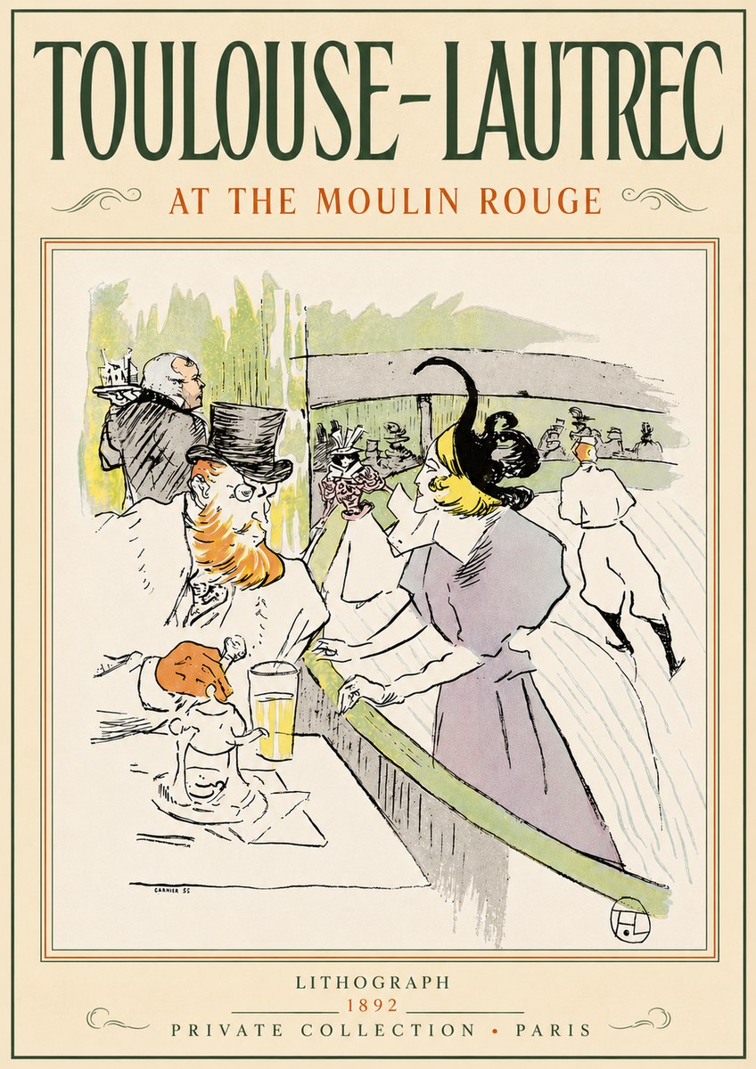 Toulouse-Lautrec At the Moulin Rouge XV No5 - Poszter