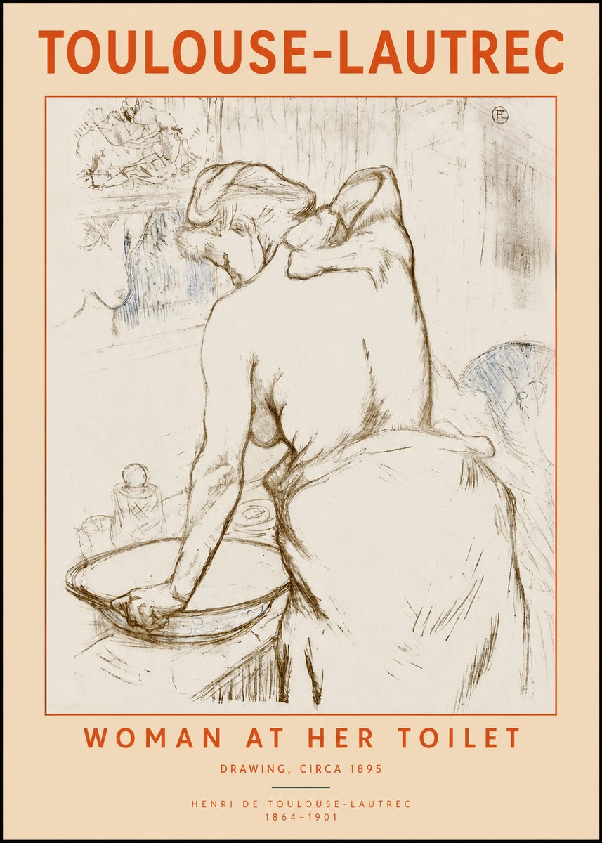 Toulouse-Lautrec Woman at Her Toilet No2 - Poszter