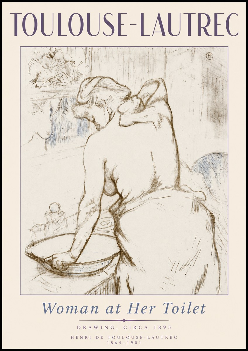 Toulouse-Lautrec Woman at Her Toilet No6 - Poszter