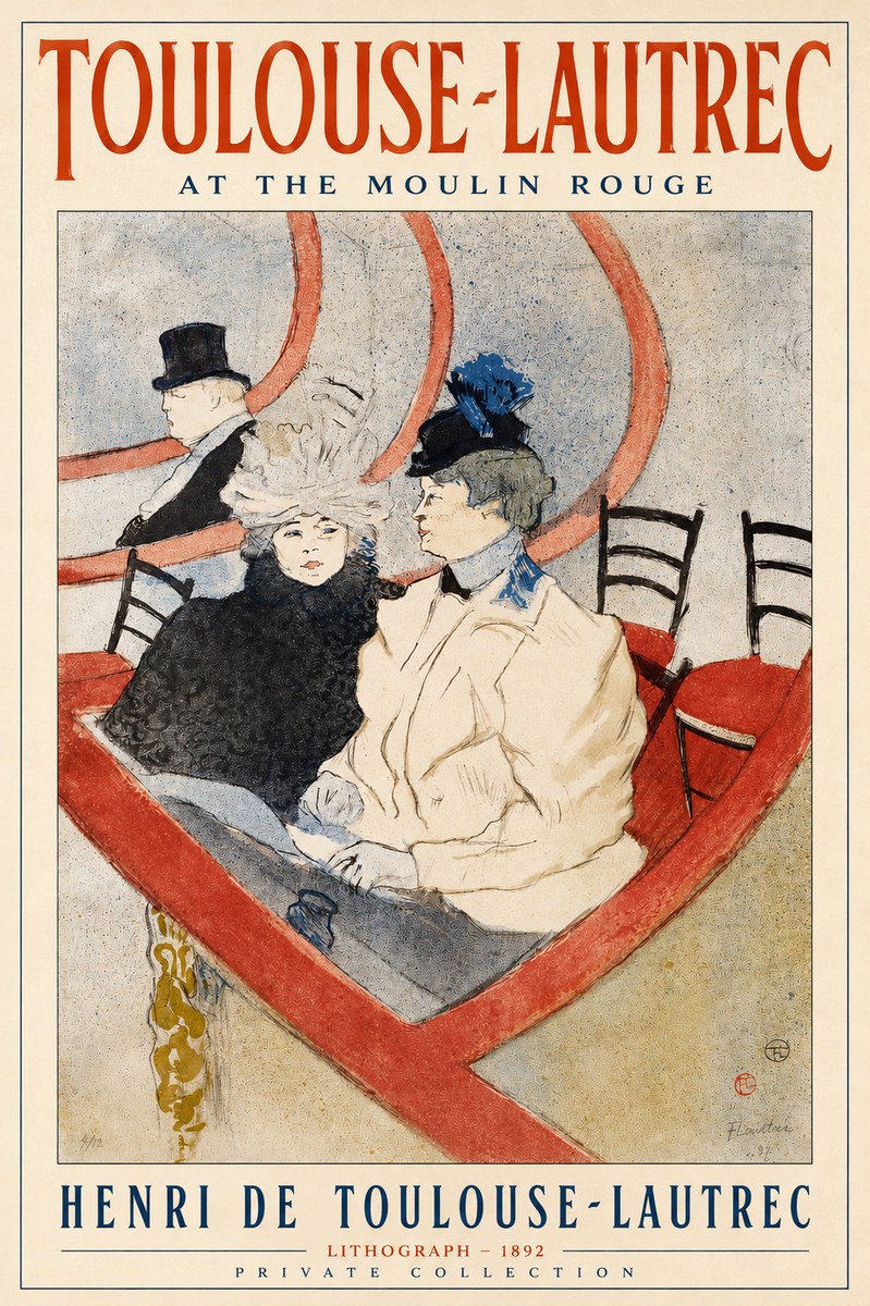 Toulouse-Lautrec At the Moulin Rouge XVI No2 - Poszter