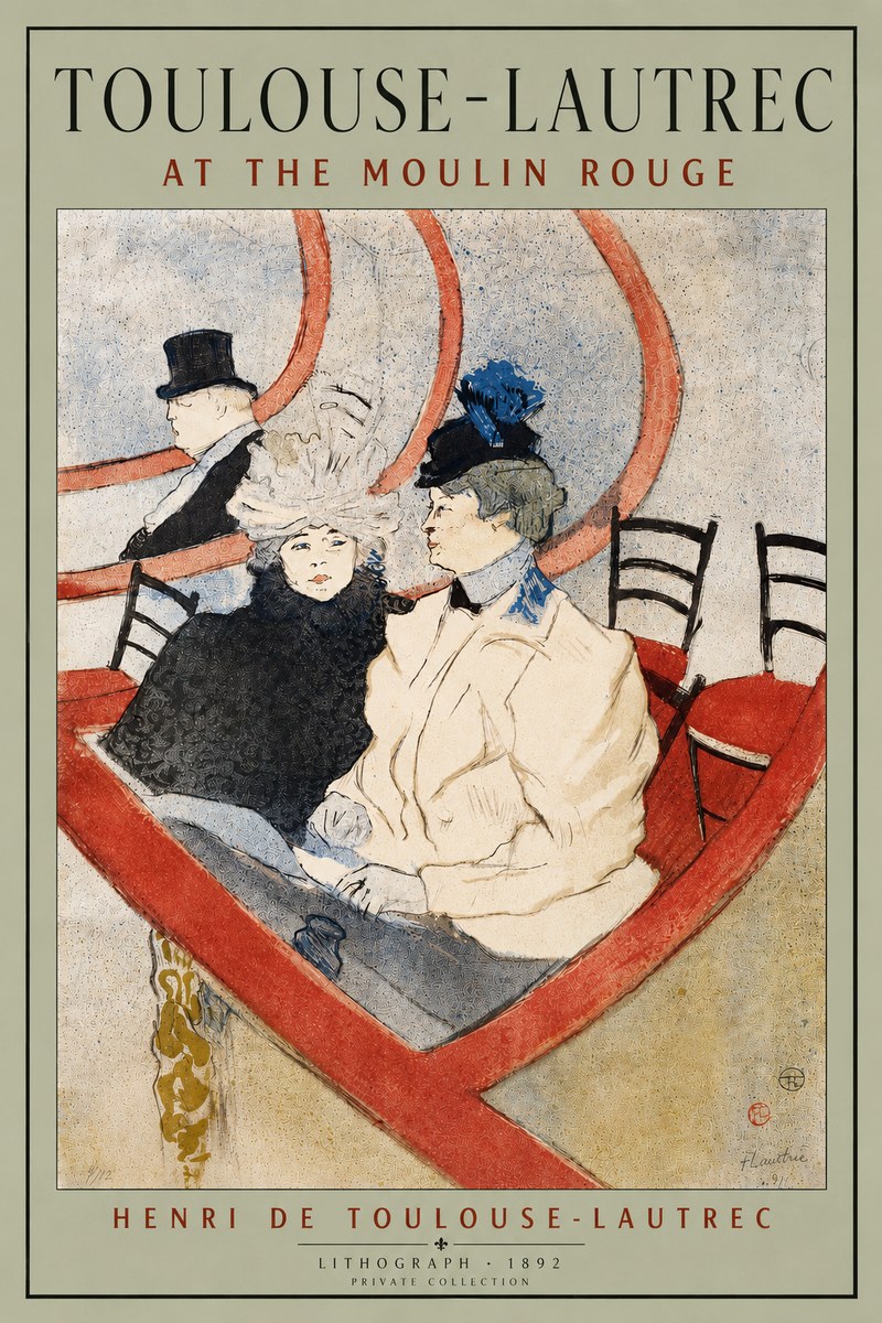 Toulouse-Lautrec At the Moulin Rouge XVI No5 - Poszter