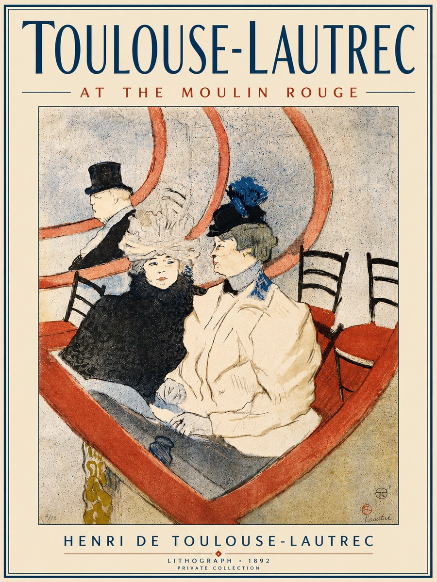 Toulouse-Lautrec At the Moulin Rouge XVI No6 - Poszter