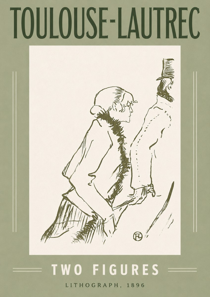 Toulouse-Lautrec Two Figures No2 - Poszter