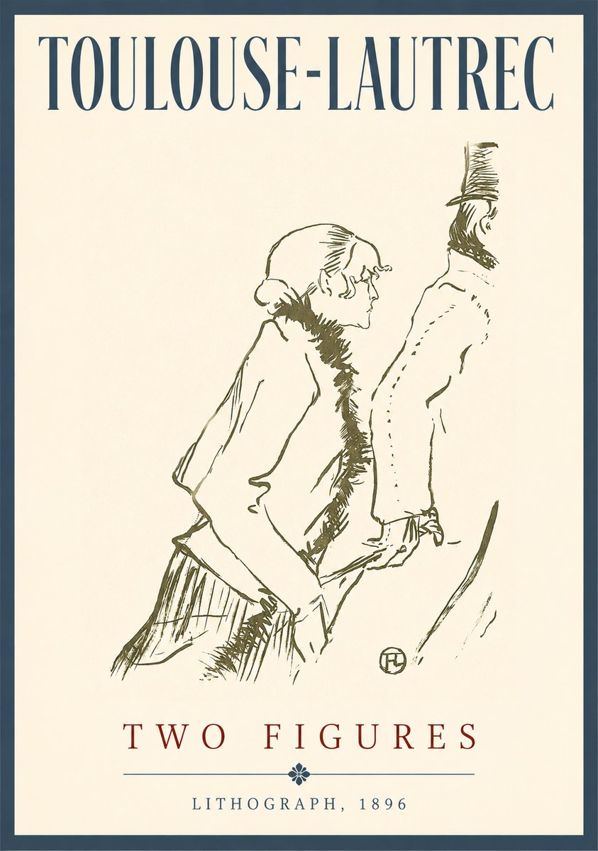 Toulouse-Lautrec Two Figures No3 - Poszter