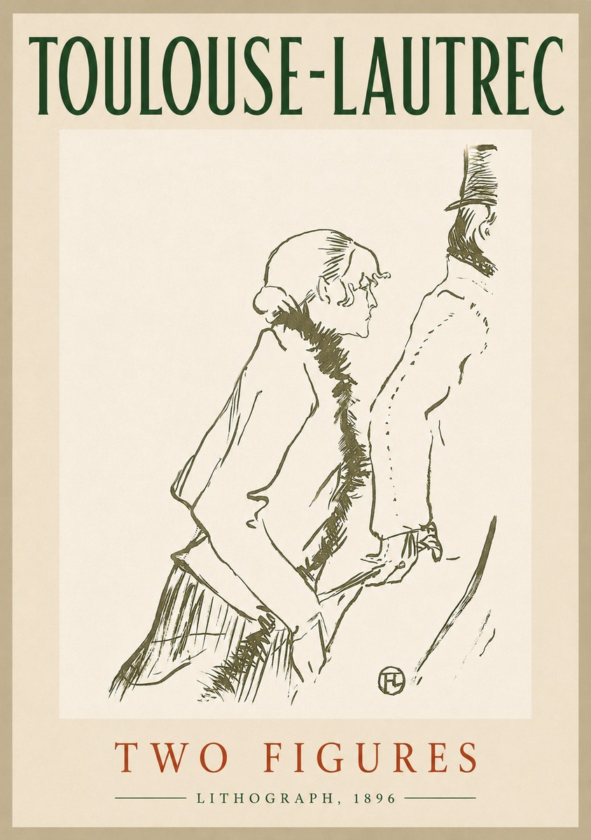Toulouse-Lautrec Two Figures No4 - Poszter