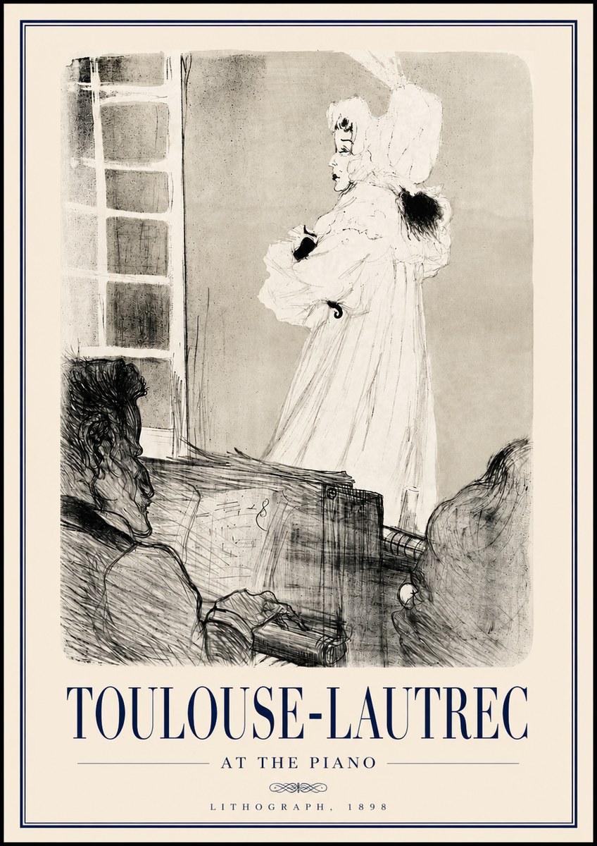 Toulouse-Lautrec At the Piano No3 - Poszter