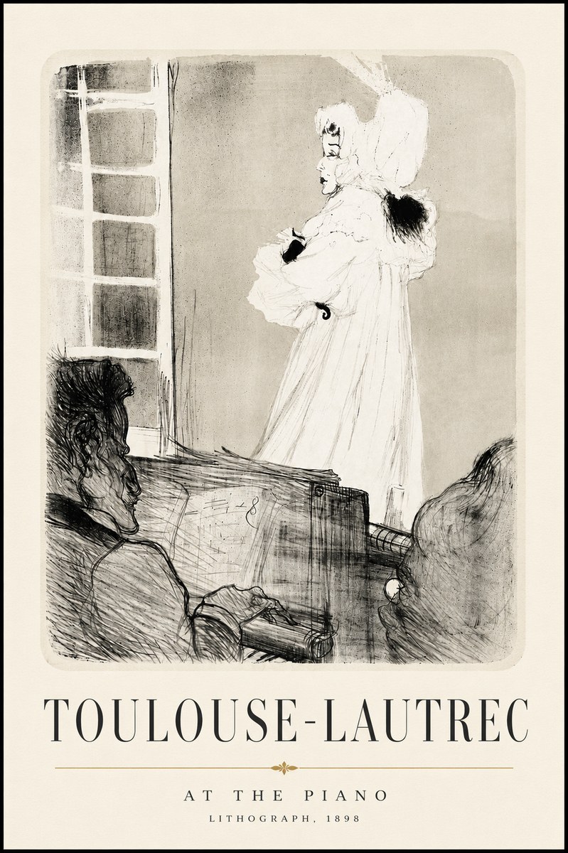 Toulouse-Lautrec At the Piano No6 - Poszter
