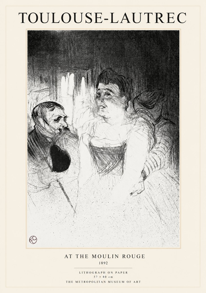 Toulouse-Lautrec At the Moulin Rouge XVII No1 - Poszter