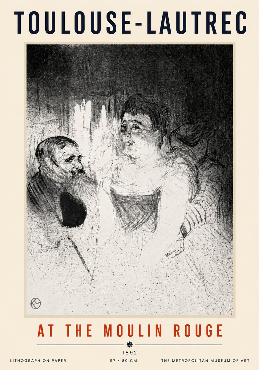 Toulouse-Lautrec At the Moulin Rouge XVII No3 - Poszter