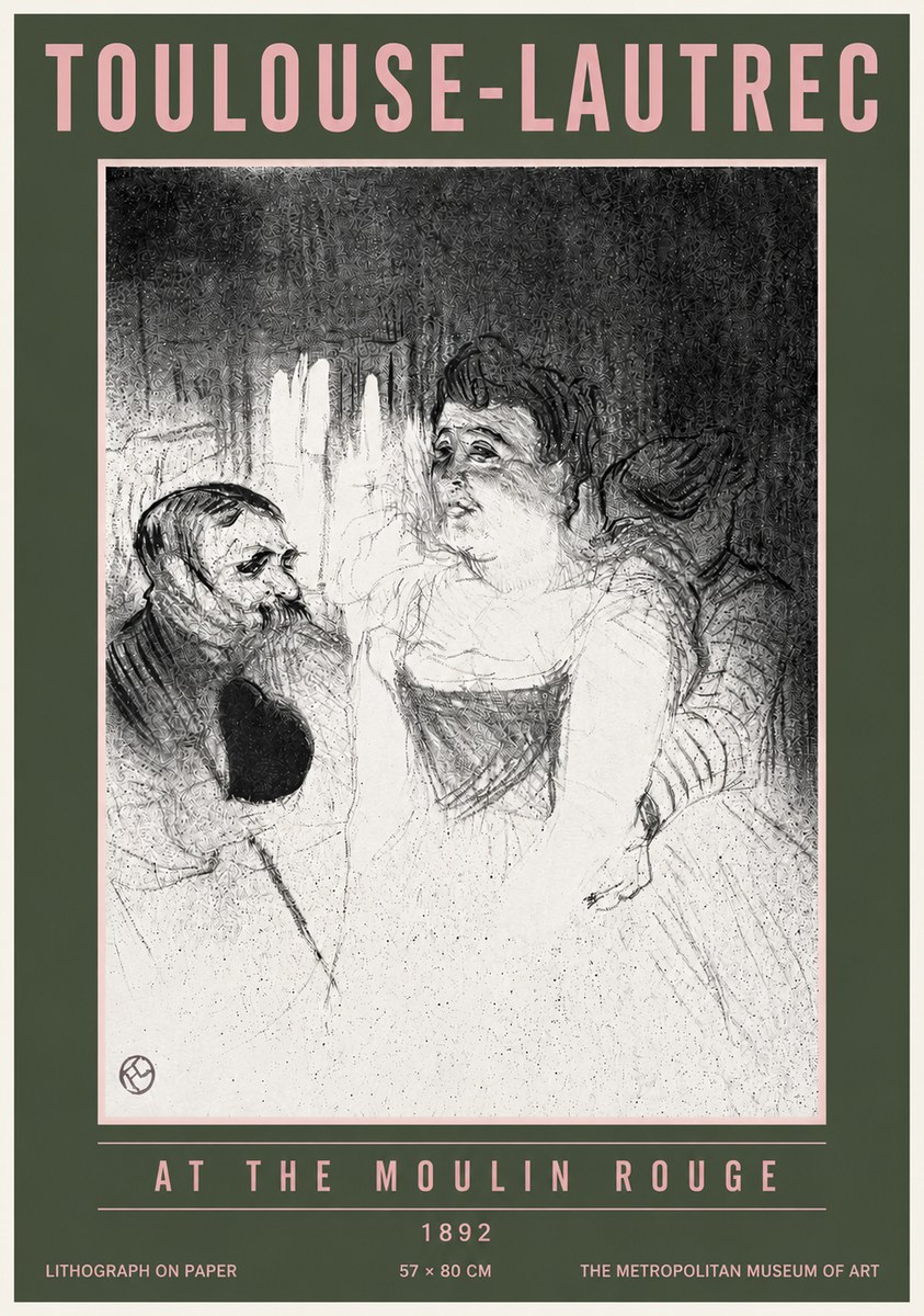 Toulouse-Lautrec At the Moulin Rouge XVII No4 - Poszter