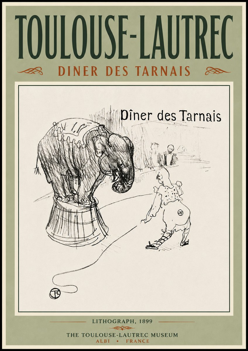 Toulouse-Lautrec Dîner Des Tarnais No5 - Poszter