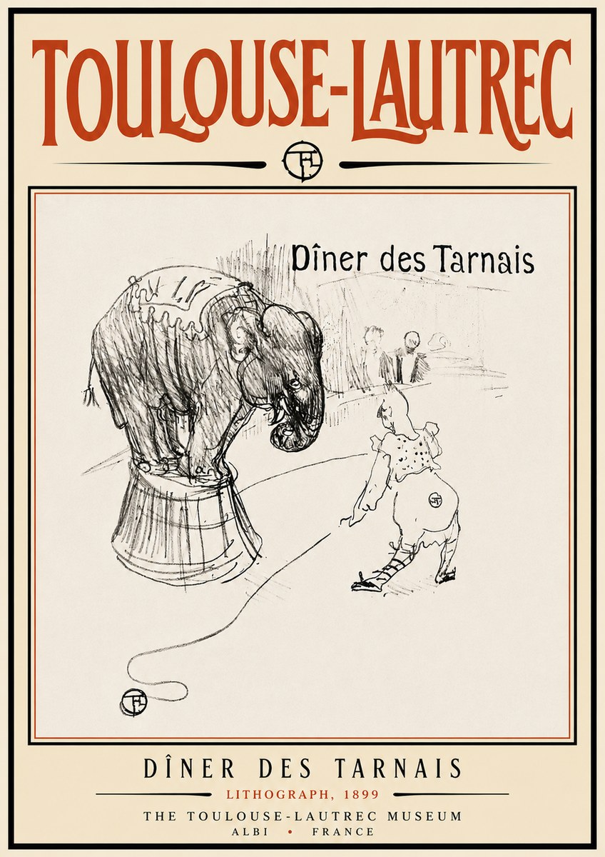 Toulouse-Lautrec Dîner Des Tarnais No6 - Poszter