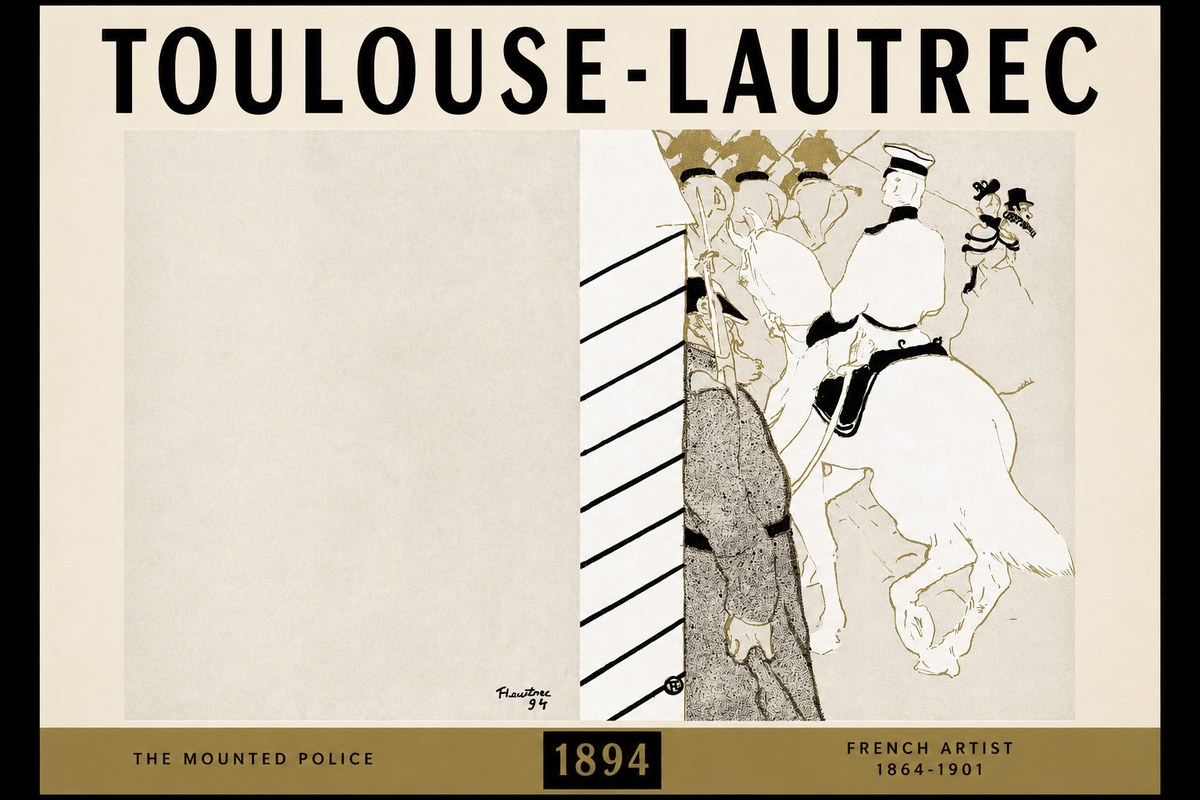 Toulouse-Lautrec The Mounted Police No2 - Poszter