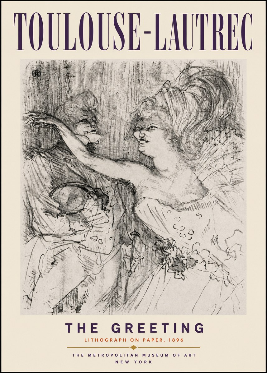 Toulouse-Lautrec The Greeting No2 - Poszter
