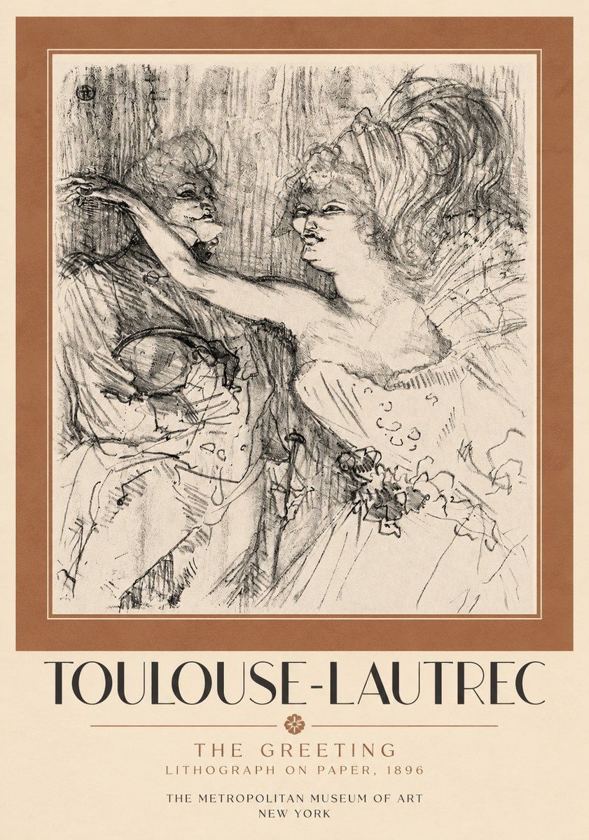 Toulouse-Lautrec The Greeting No3 - Poszter