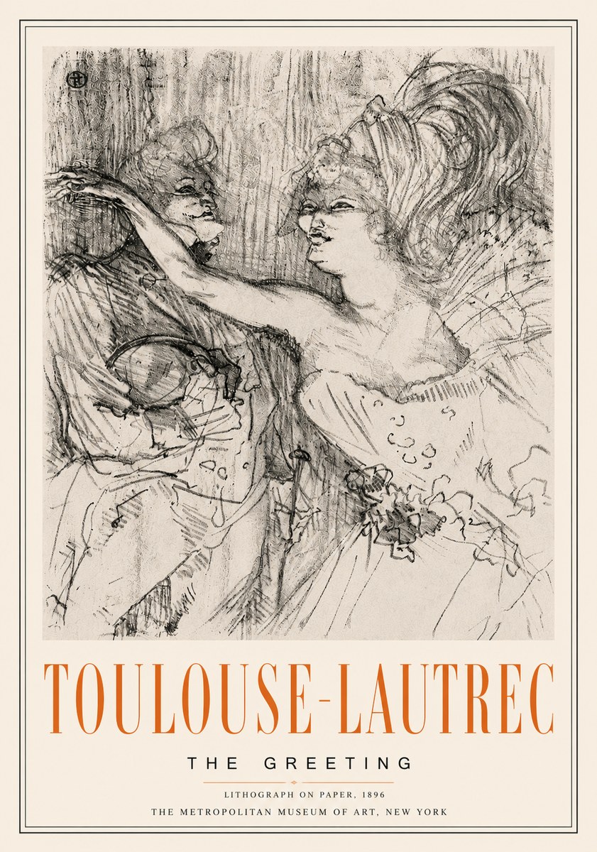 Toulouse-Lautrec The Greeting No6 - Poszter