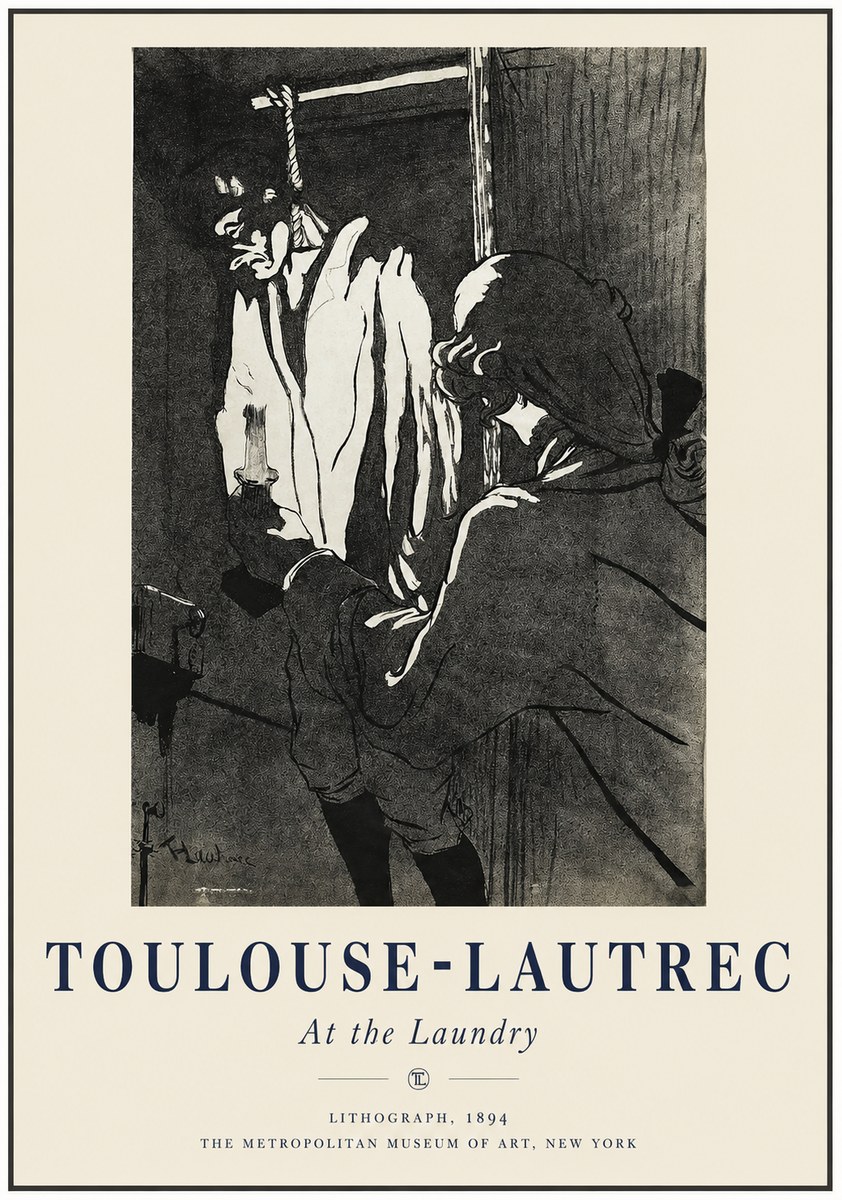 Toulouse-Lautrec At the Laundry No1 - Poszter