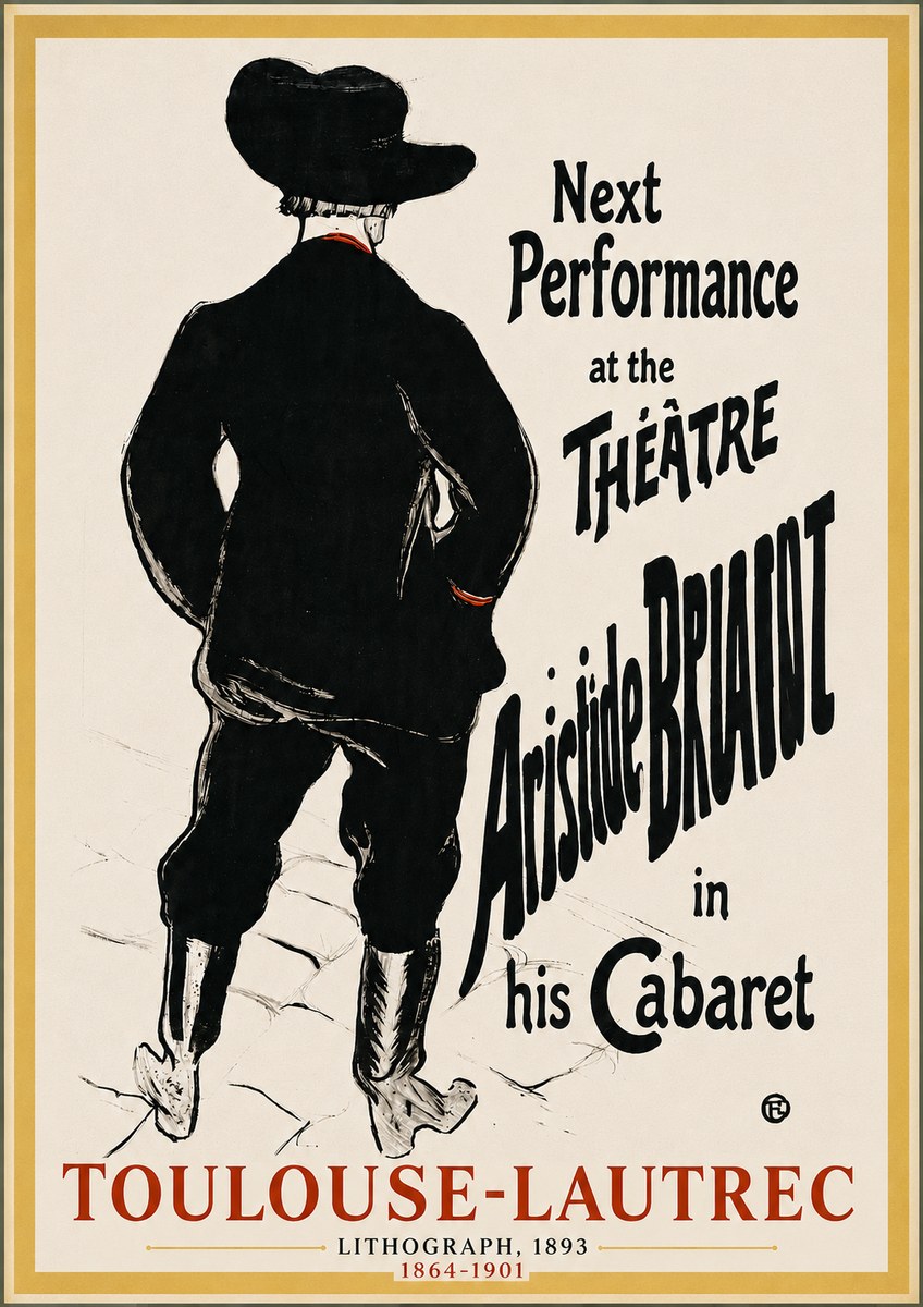 Toulouse-Lautrec Next Performance at the Théâtre Aristide Bruant in His Cabaret No4 - Poszter