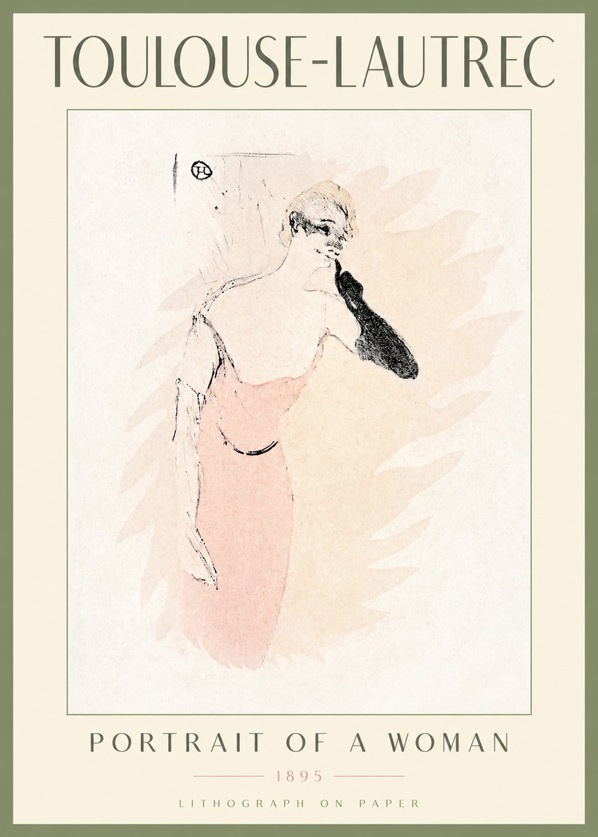 Toulouse-Lautrec Portrait of a Woman IV No2 - Poszter