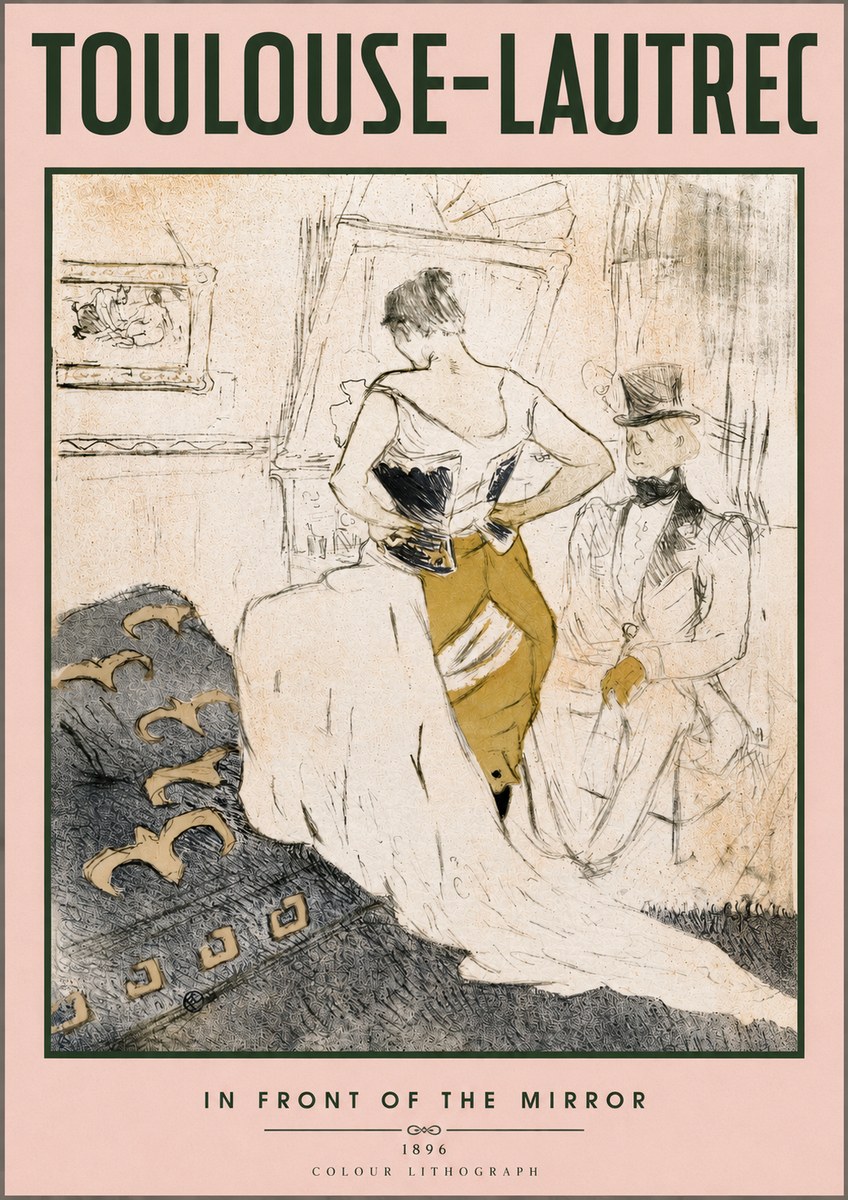 Toulouse-Lautrec In Front of the Mirror No3 - Poszter