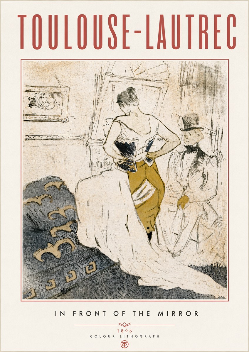 Toulouse-Lautrec In Front of the Mirror No6 - Poszter