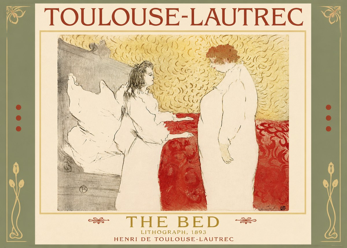 Toulouse-Lautrec The Bed No2 - Poszter