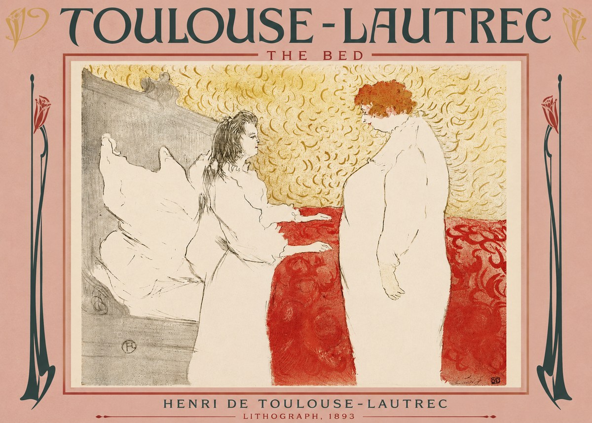 Toulouse-Lautrec The Bed No3 - Poszter