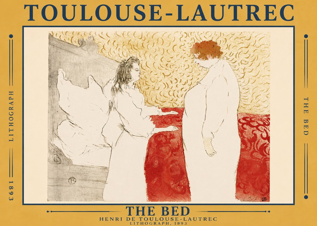 Toulouse-Lautrec The Bed No4 - Poszter