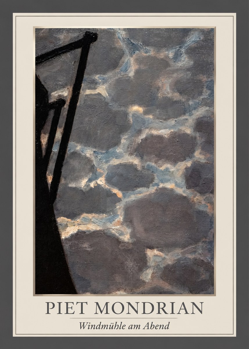 Piet Mondrian Windmühle Am Abend I No1 - Poszter
