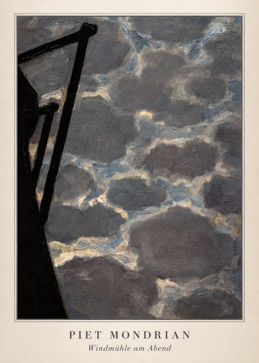 Piet Mondrian Windmühle Am Abend I No6 - Poszter