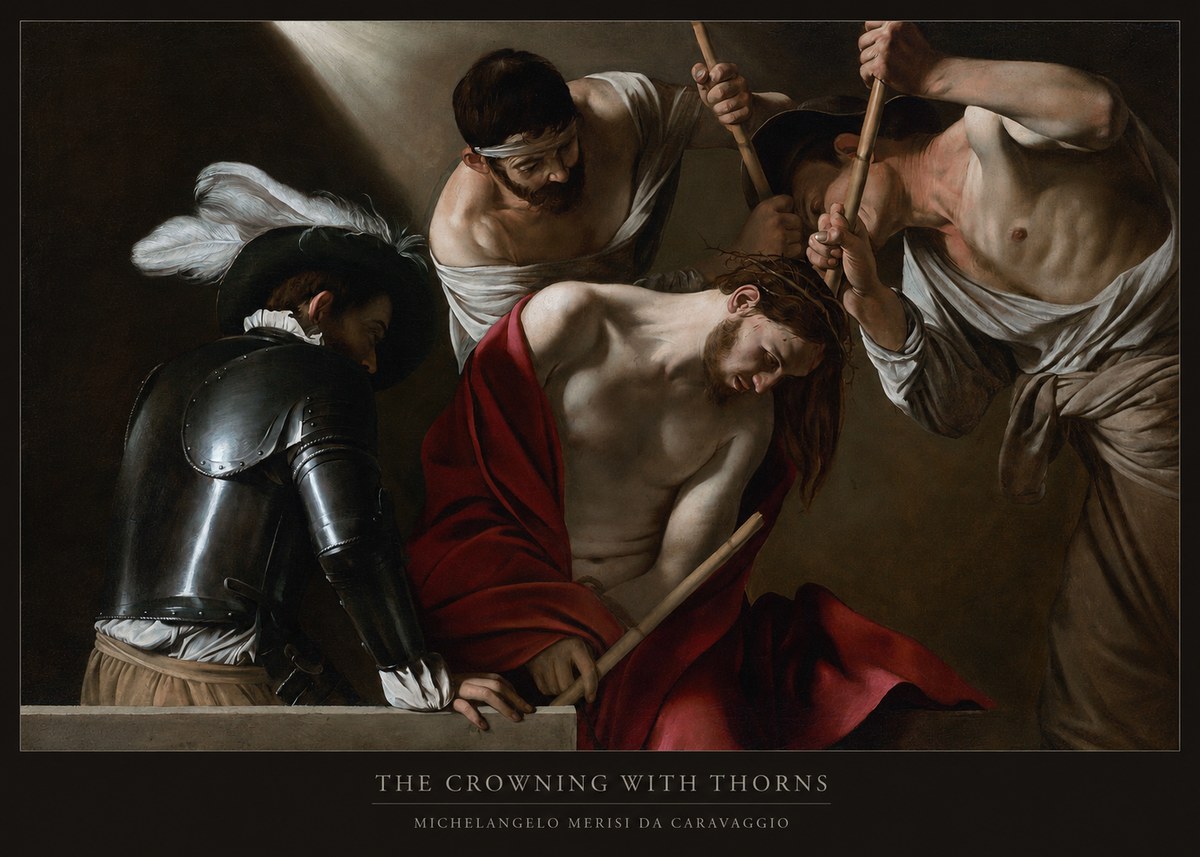 Michelangelo Merisi da Caravaggio The Crowning with Thorns I No6 - Poszter