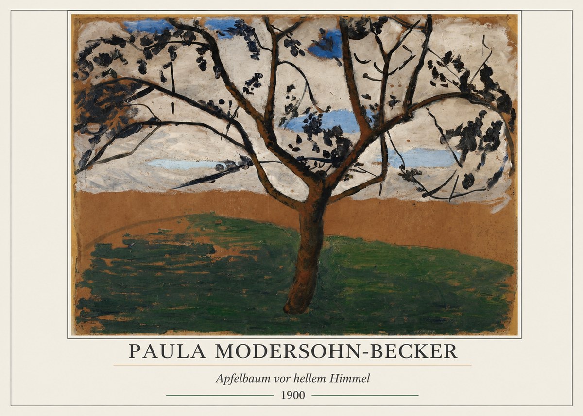 Paula Modersohn-Becker Apfelbaum Vor Hellem Himmel No5 - Poszter