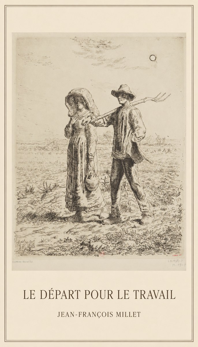 Jean-François Millet Le Départ Pour Le Travail II No1 - Poszter