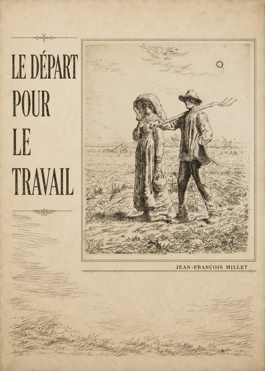 Jean-François Millet Le Départ Pour Le Travail II No3 - Poszter