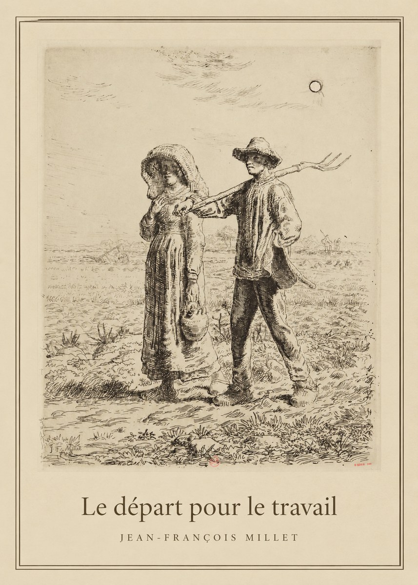 Jean-François Millet Le Départ Pour Le Travail II No4 - Poszter