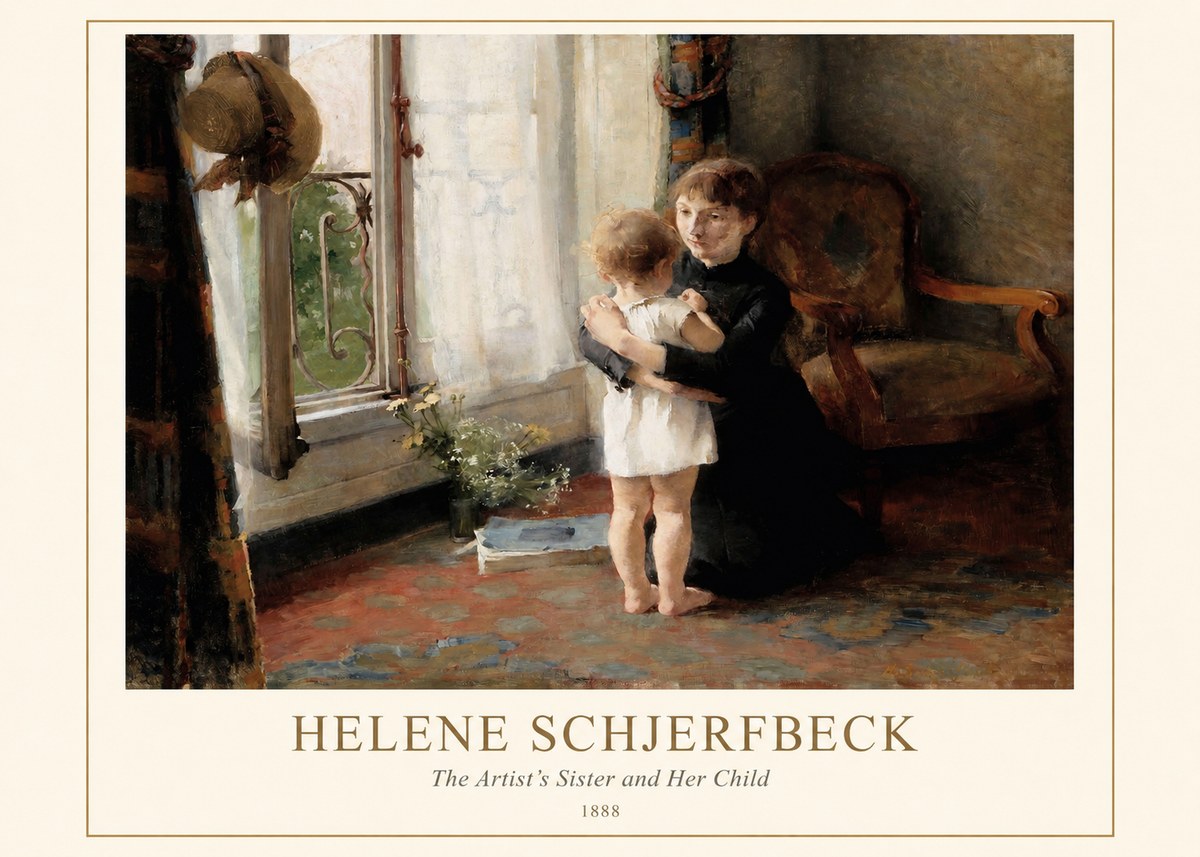 Helene Schjerfbeck The Artist's Sister and Her Child No1 - Poszter