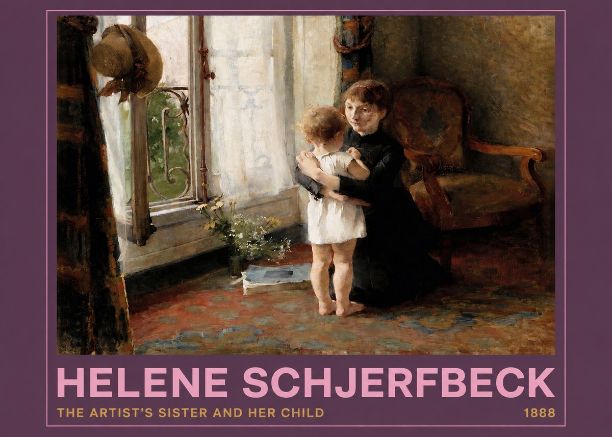 Helene Schjerfbeck The Artist's Sister and Her Child No2 - Poszter