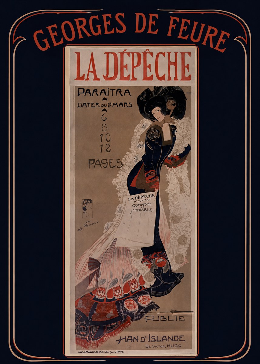 Georges de Feure La Dépêche II No3 - Poszter