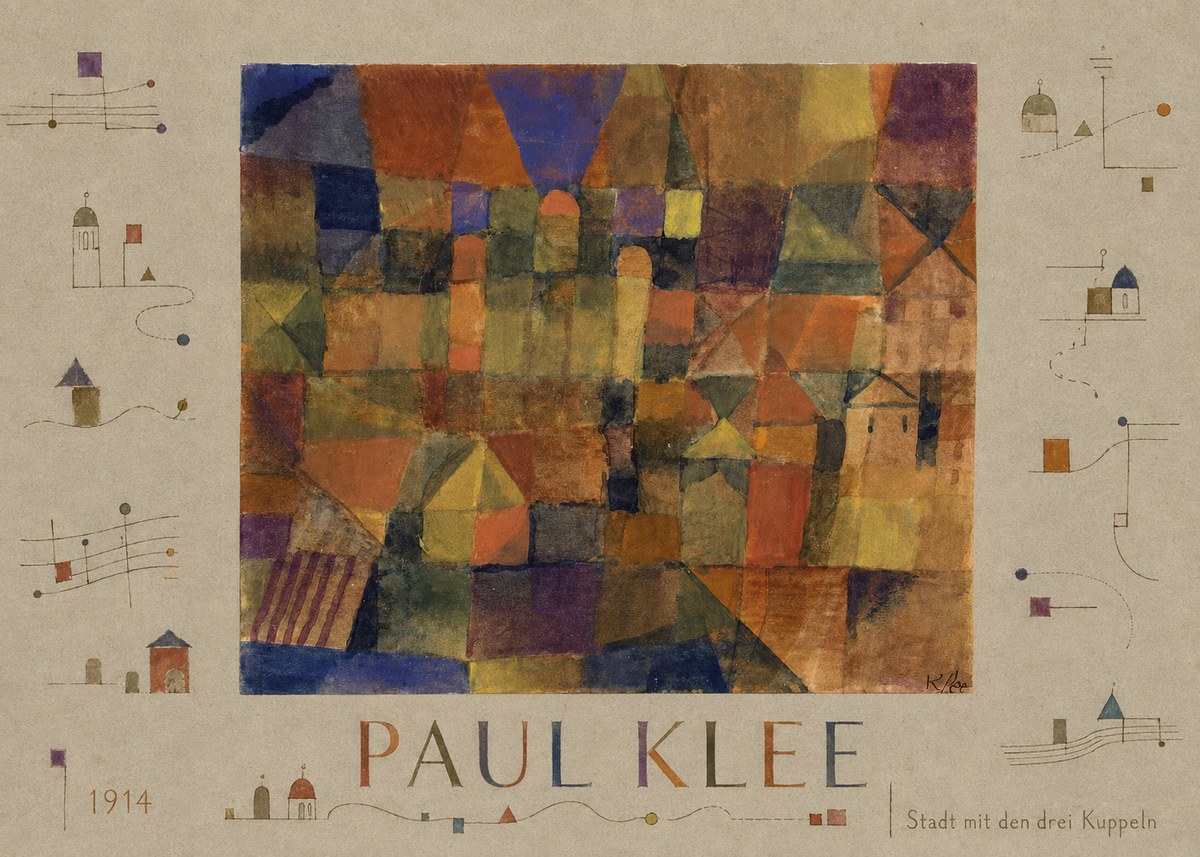 Paul Klee Stadt Mit Den Drei Kuppeln No4 - Poszter