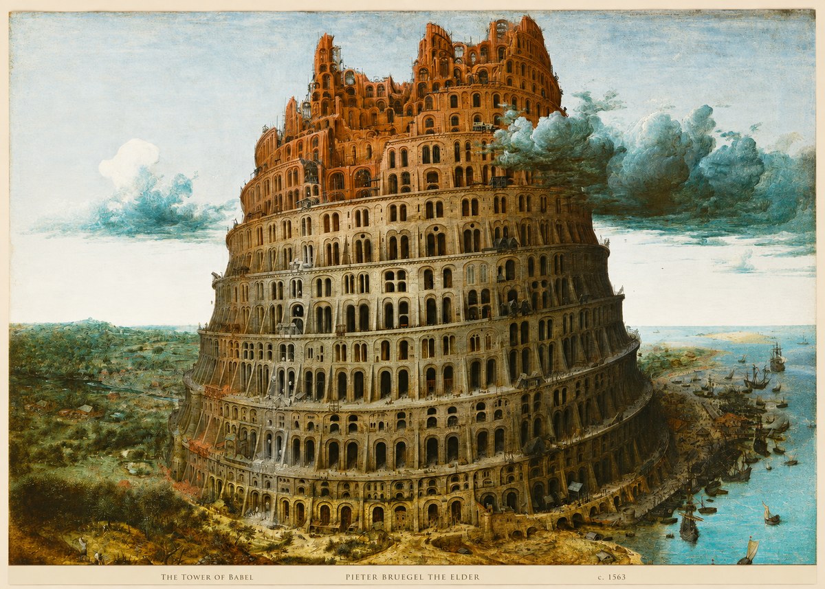 Pieter Bruegel The Tower of Babel III No6 - Poszter