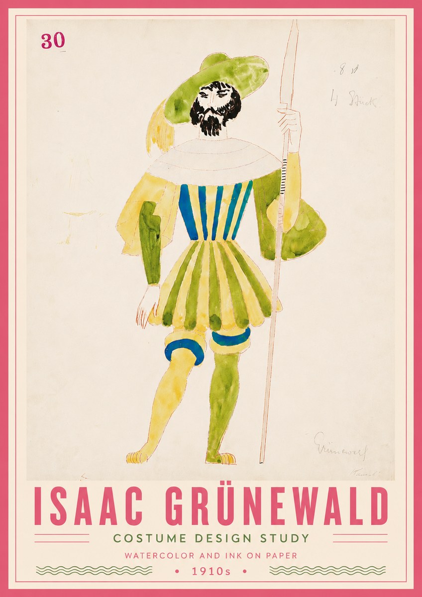 Isaac Grünewald Study for Costume Design No6 - Poszter
