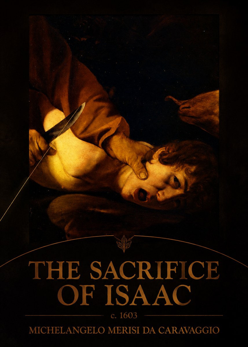 Michelangelo Merisi da Caravaggio The Sacrifice of Isaac II No3 - Poszter