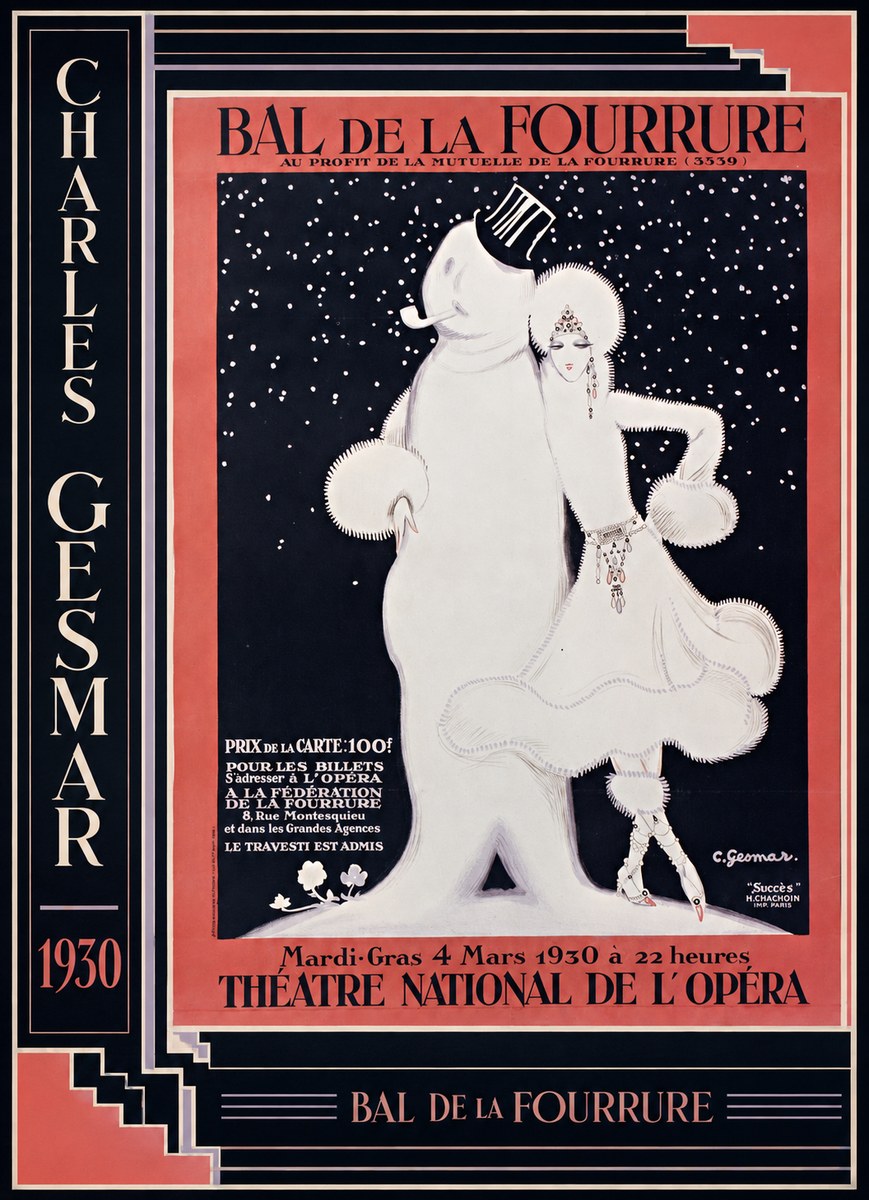 Charles Gesmar Bal De La Fourrure I No2 - Poszter